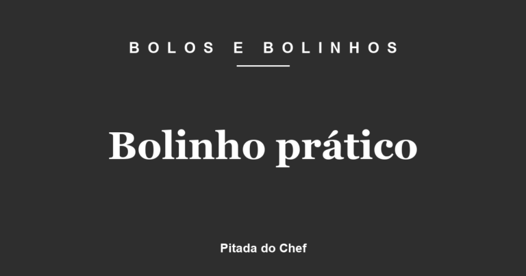 Bolinho prático
