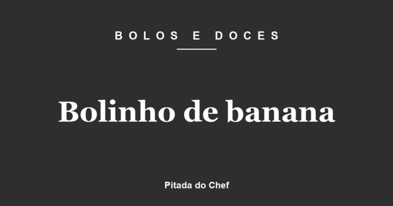 Bolinho de banana