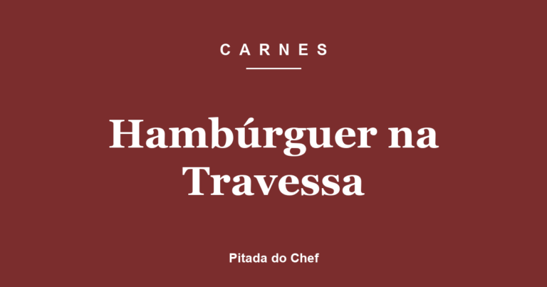Hambúrguer na Travessa