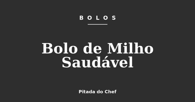 Bolo de Milho Saudável