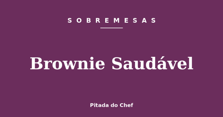 Brownie Saudável