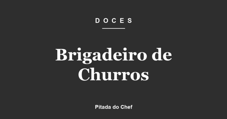 Brigadeiro de Churros