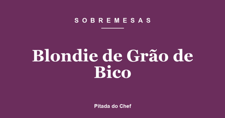 Blondie de Grão de Bico