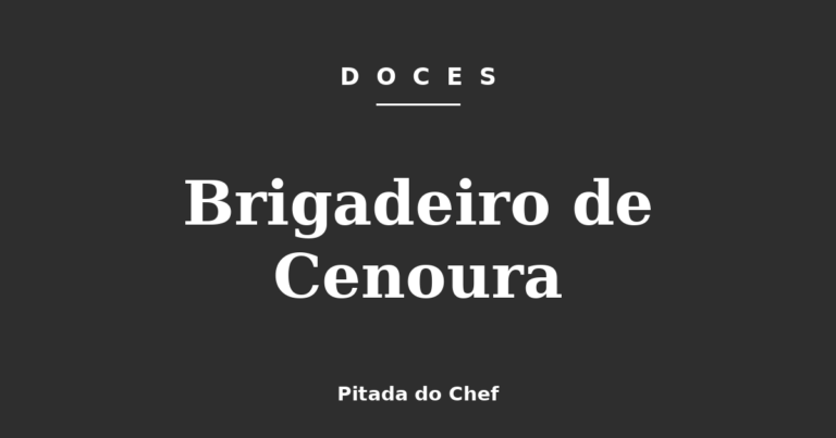 Brigadeiro de Cenoura