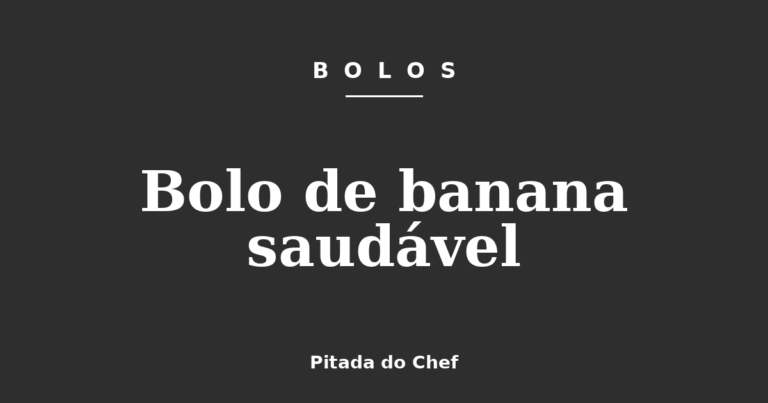 Bolo de banana saudável