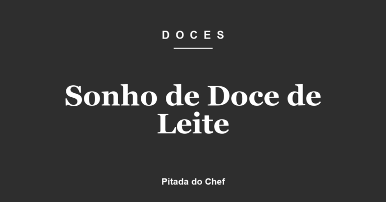 Sonho de Doce de Leite