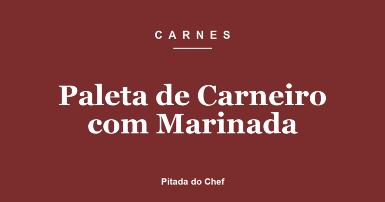Paleta de Carneiro com Marinada