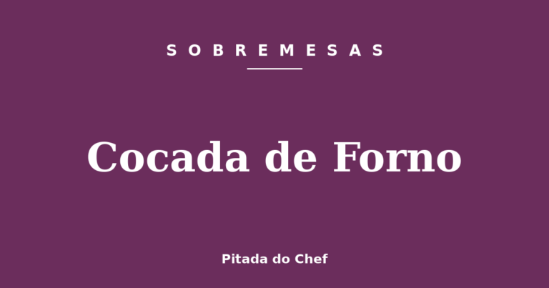 Cocada de Forno