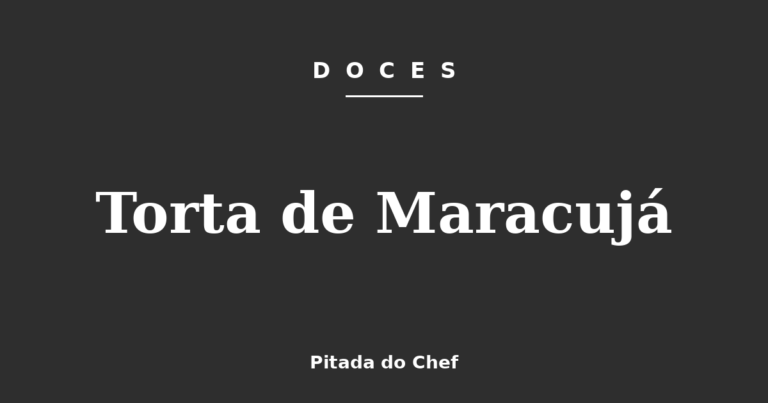 Torta de Maracujá