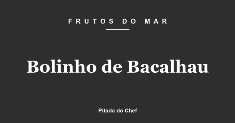 Bolinho de Bacalhau