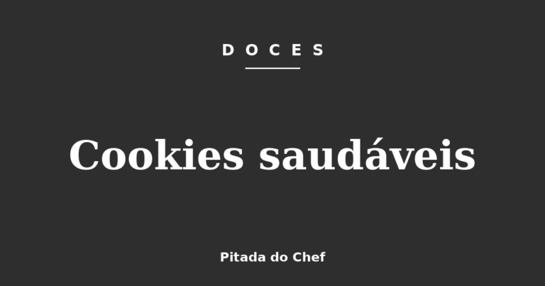Cookies saudáveis