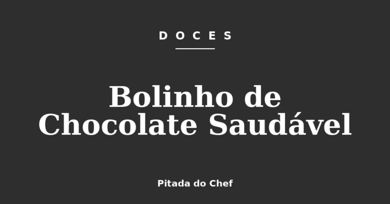 Bolinho de Chocolate Saudável