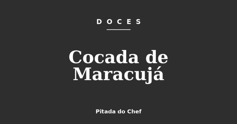 Cocada de Maracujá