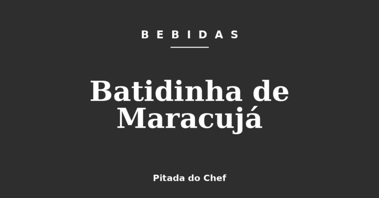 Batidinha de Maracujá