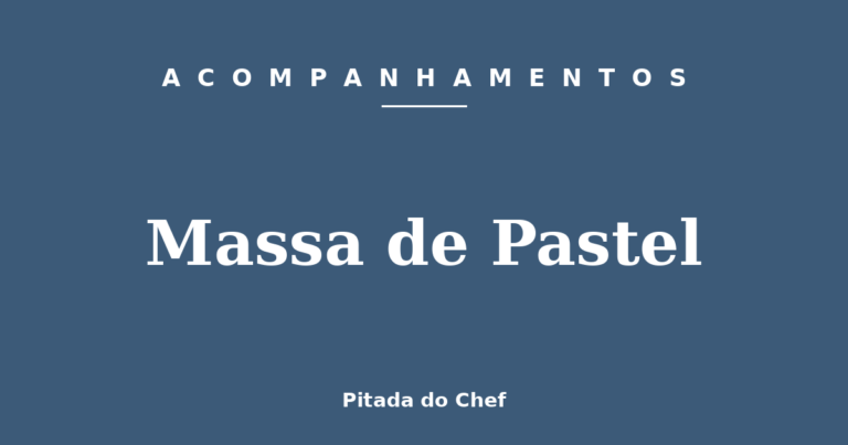 Massa de Pastel