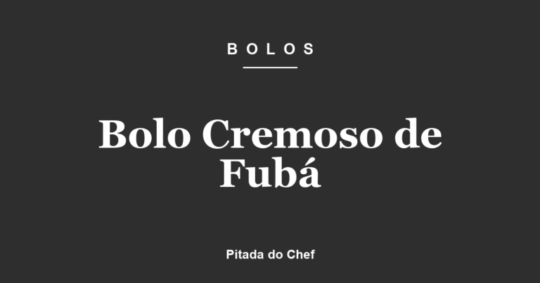 Bolo Cremoso de Fubá