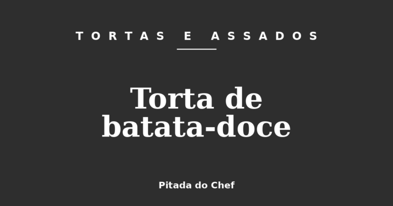 Torta de batata-doce