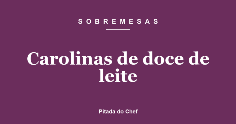 Carolinas de doce de leite