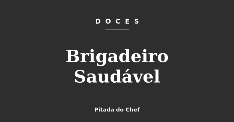 Brigadeiro Saudável