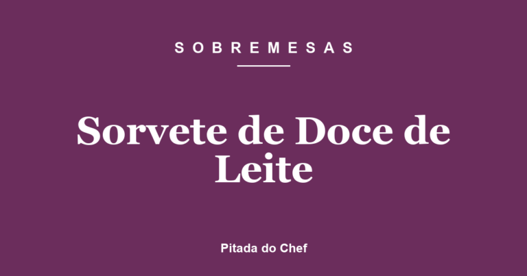 Sorvete de Doce de Leite