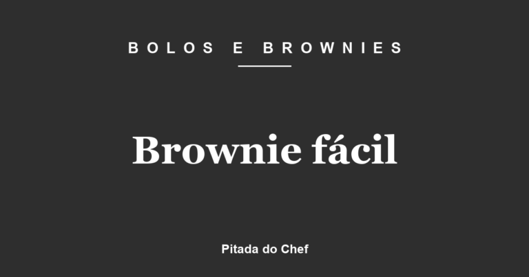 Brownie fácil