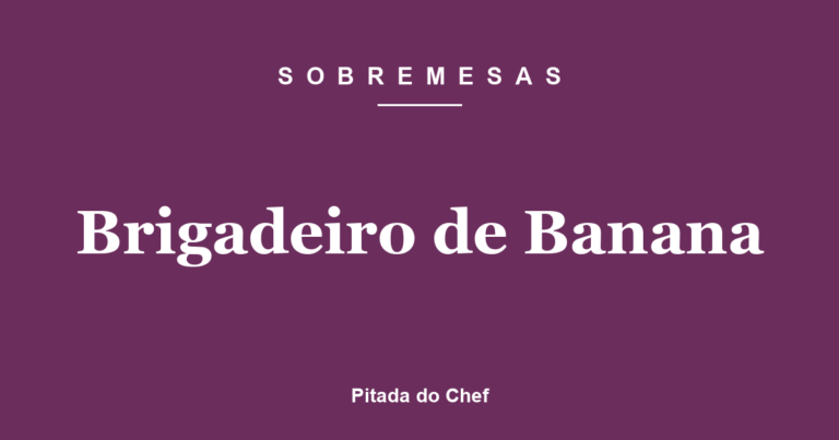 Brigadeiro de Banana