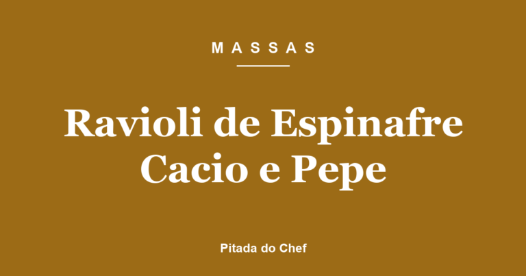 Ravioli de Espinafre Cacio e Pepe