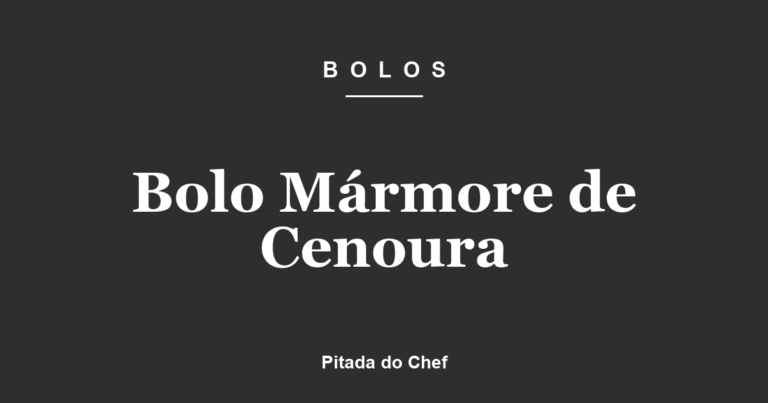 Bolo Mármore de Cenoura