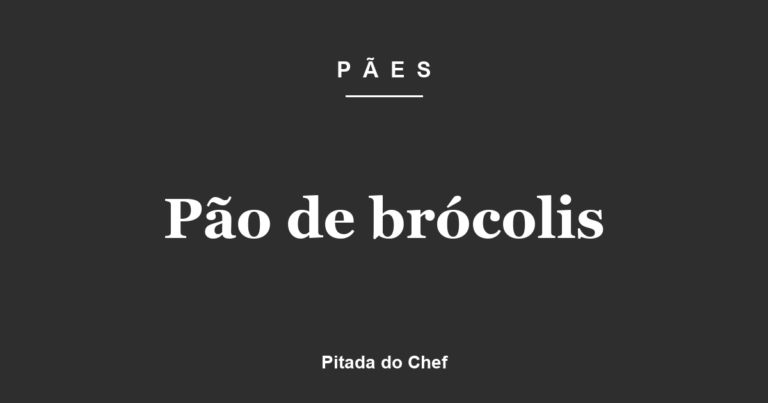 Pão de brócolis