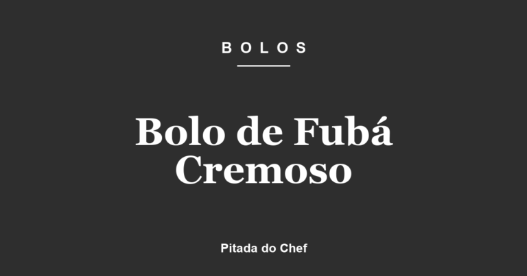 Bolo de Fubá Cremoso