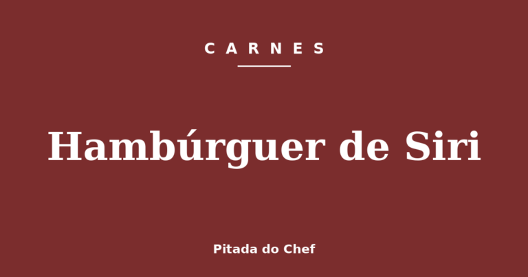 Hambúrguer de Siri