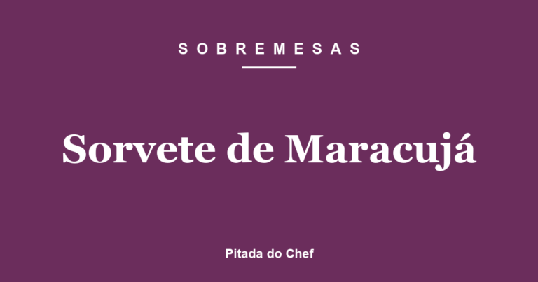 Sorvete de Maracujá