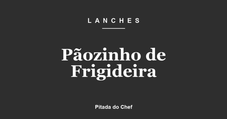 Pãozinho de Frigideira