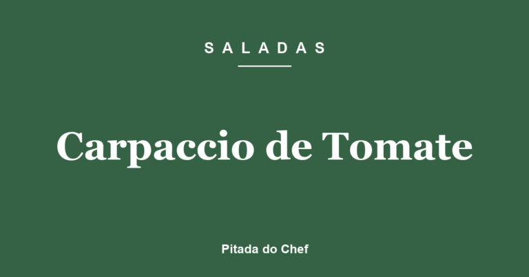 Carpaccio de Tomate