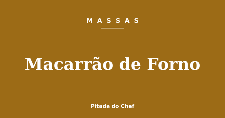 Macarrão de Forno