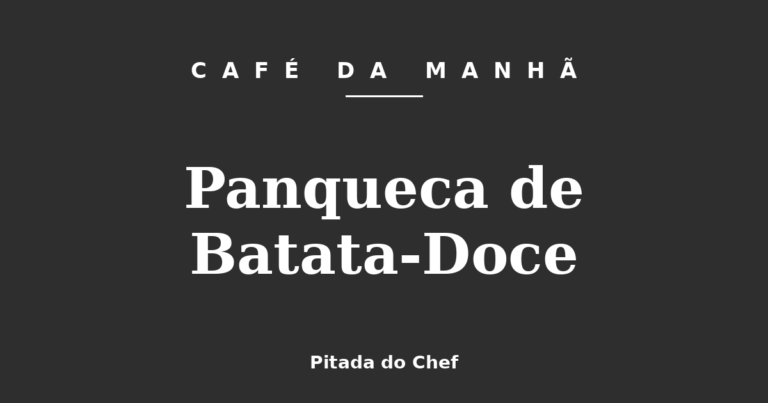 Panqueca de Batata-Doce