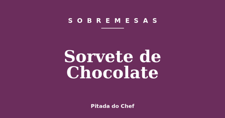 Sorvete de Chocolate