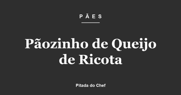 Pãozinho de Queijo de Ricota