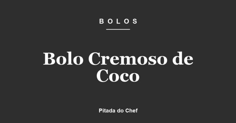 Bolo Cremoso de Coco