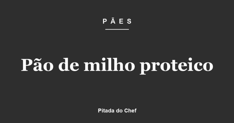 Pão de milho proteico