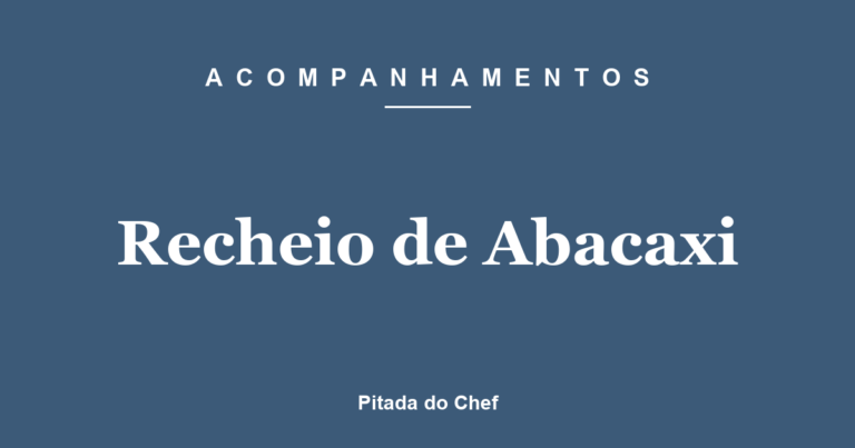 Recheio de Abacaxi