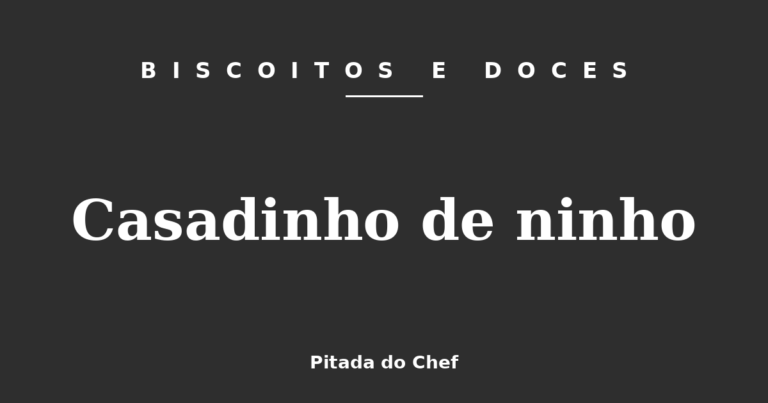 Casadinho de ninho