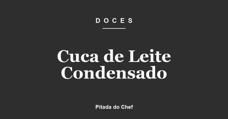 Cuca de Leite Condensado