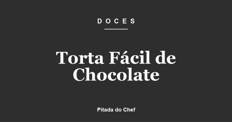 Torta Fácil de Chocolate