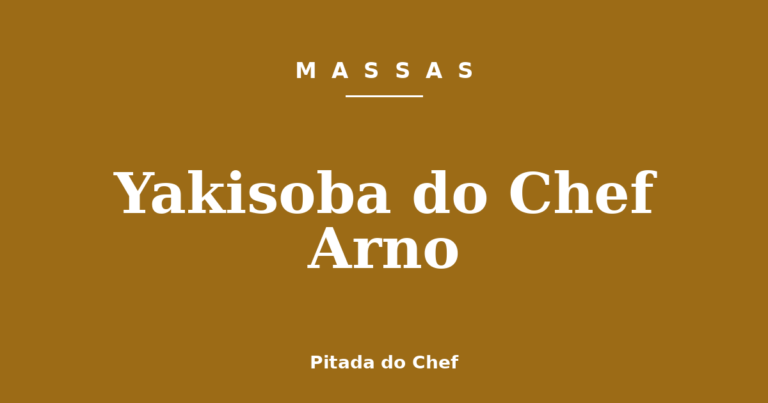 Yakisoba do Chef Arno
