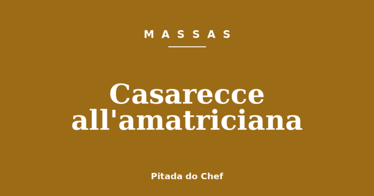 Casarecce all’amatriciana