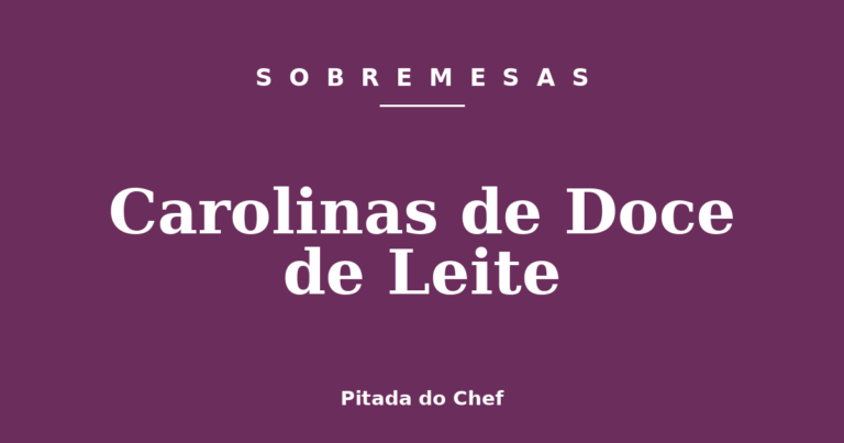 Carolinas de Doce de Leite