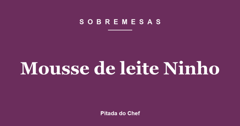 Mousse de leite Ninho