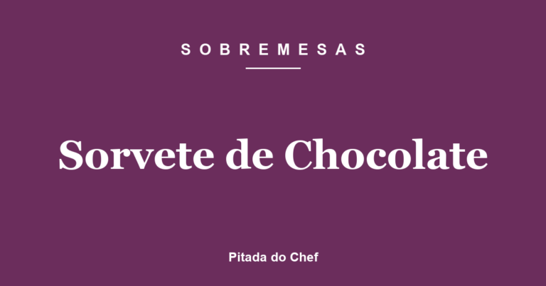 Sorvete de Chocolate