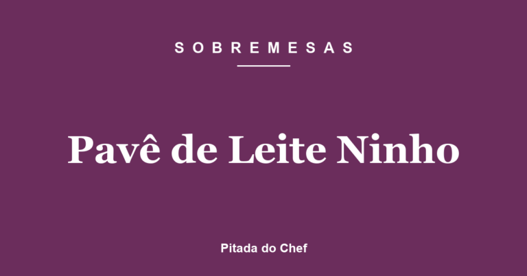 Pavê de Leite Ninho